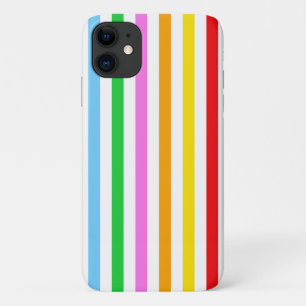 Colourful Stripes, Rainbow Stripes, Striped Patter iPhone 11 Case