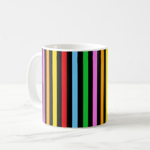 Colourful Stripes, Rainbow Stripes, Striped Patter Coffee Mug