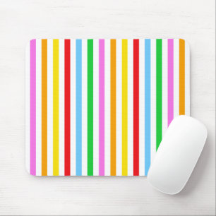 Colourful Stripes, Rainbow Stripes, Striped Patter Mouse Pad