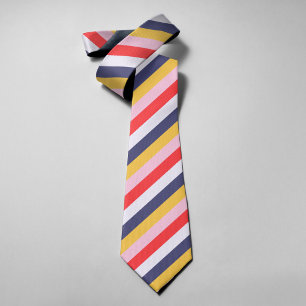 Colourful Stripes Retro 70s 80s Elegant Wedding Tie