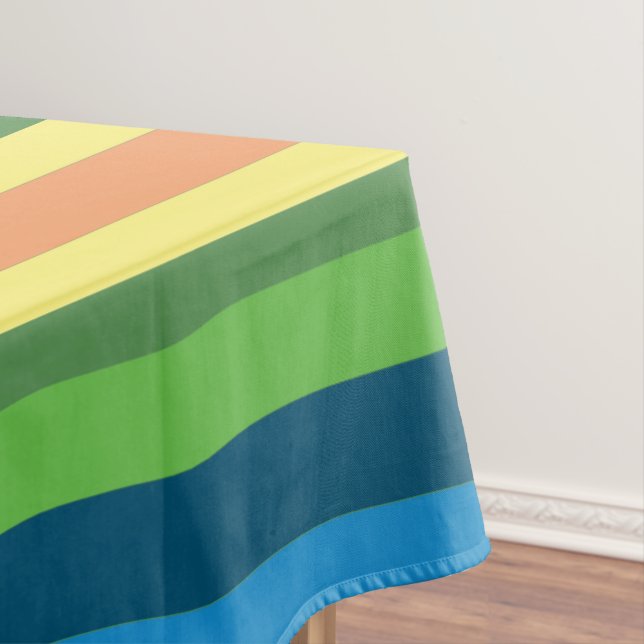 Colourful Stripes Table Cloth (In Situ)