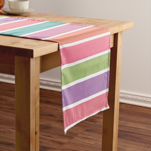 Colourful Stripes table runner (In Situ)
