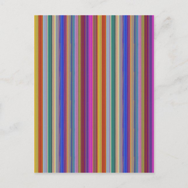Colourful stripes template add text image graphics postcard (Front)
