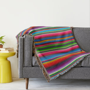 Colourful Stripes Throw Blanket