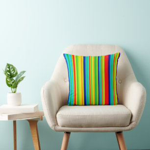 Colourful Stripes Throw Pillow