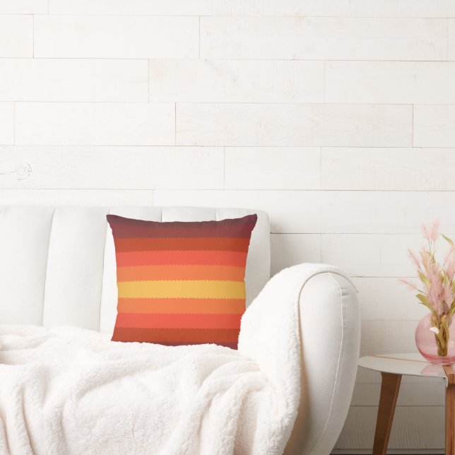 Colourful Stripes Throw Pillow (Couch)