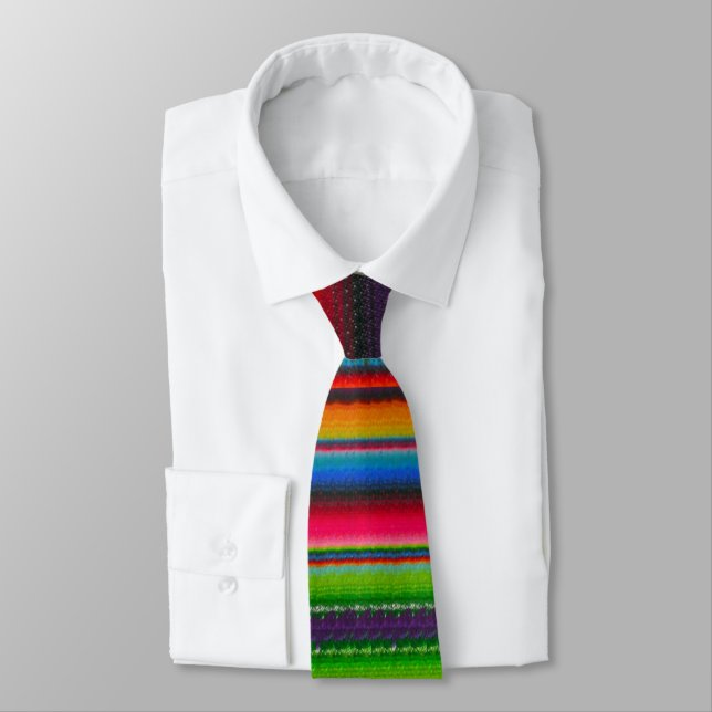 Colourful Stripes Tie (Tied)