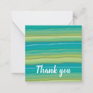 Colourful Stripes Watercolor Thank You Card