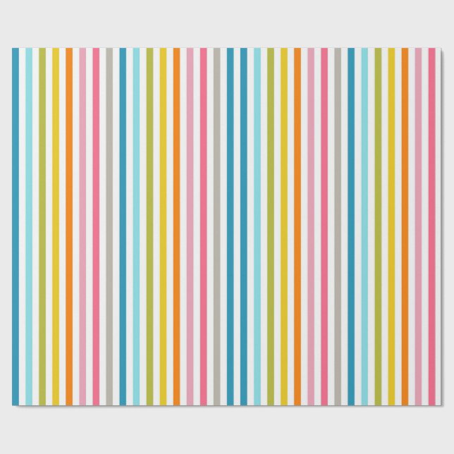 Colourful Stripes Wrapping Paper (Flat)