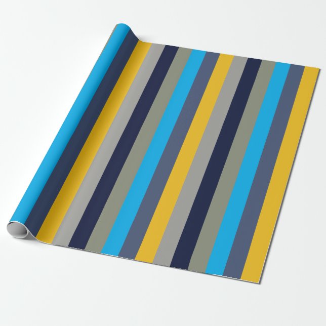 Colourful Stripes  Wrapping Paper (Unrolled)