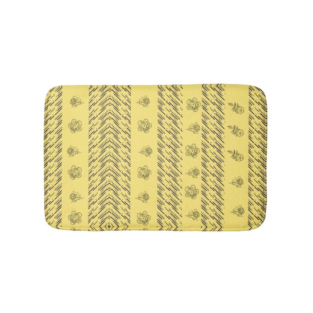 Colourful stripped bottany bath mat (Front)