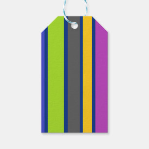 Colourful Stripped Gift Tag