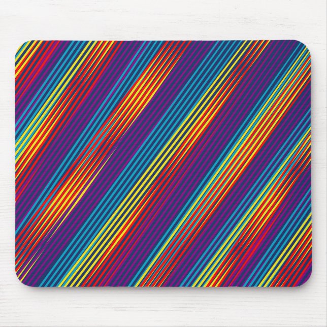 Colourful strips pattern mouse pad (Front)