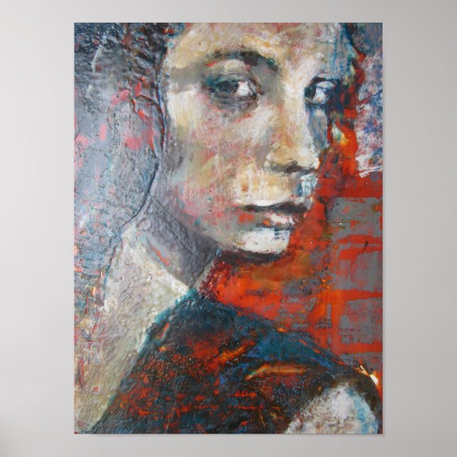 Colourful, strong woman looking at you poster (Front)