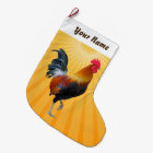 Colourful Strutting Rooster Christmas Stocking