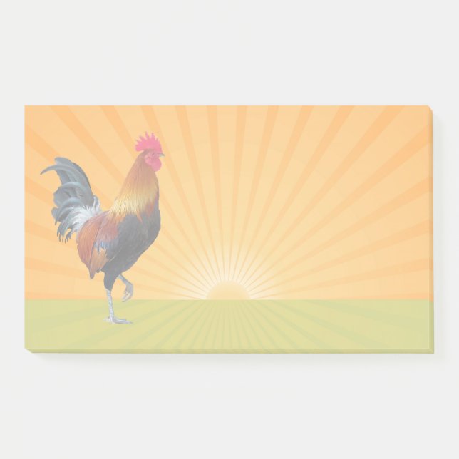 Colourful Strutting Rooster Design Post-it Notes (Front)