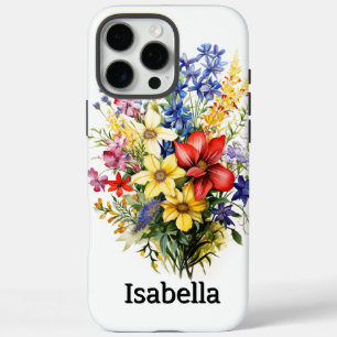 Colourful stunning bouquet of assorted flowers iPhone 16 pro max case