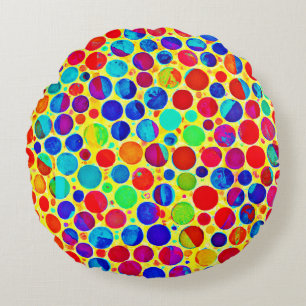 Colourful Stylish and Chic Pattern Round Pillow