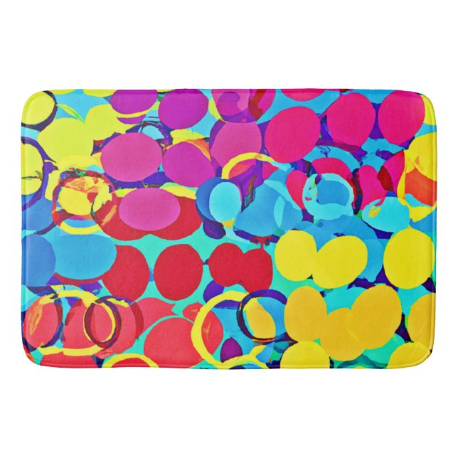 Colourful Stylish and Chic Spectrum Pattern Bath Mat (Front)