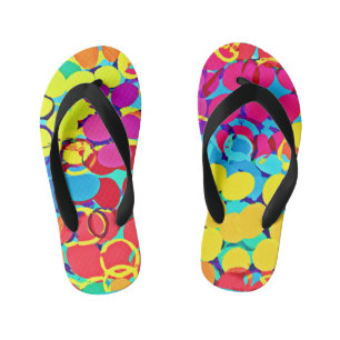Colourful Stylish and Chic Spectrum Pattern Kid's Flip Flops