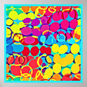 Colourful Stylish and Chic Spectrum Pattern Poster