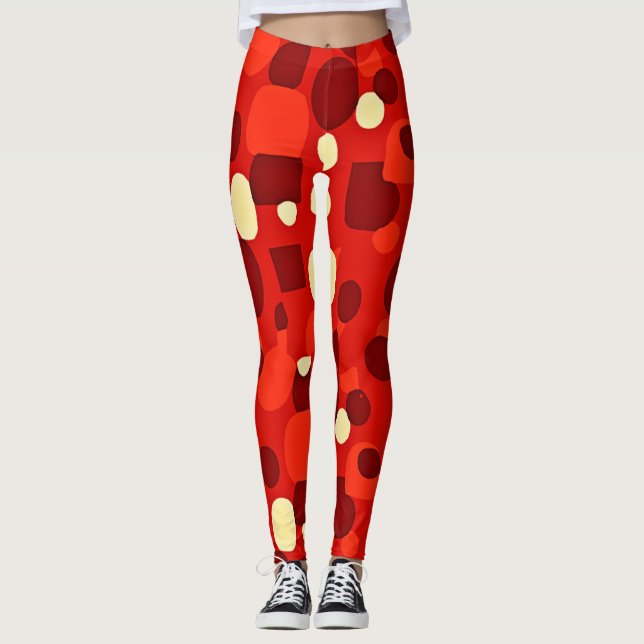 Colourful Stylish Diverse Elegance Pattern Leggings (Front)
