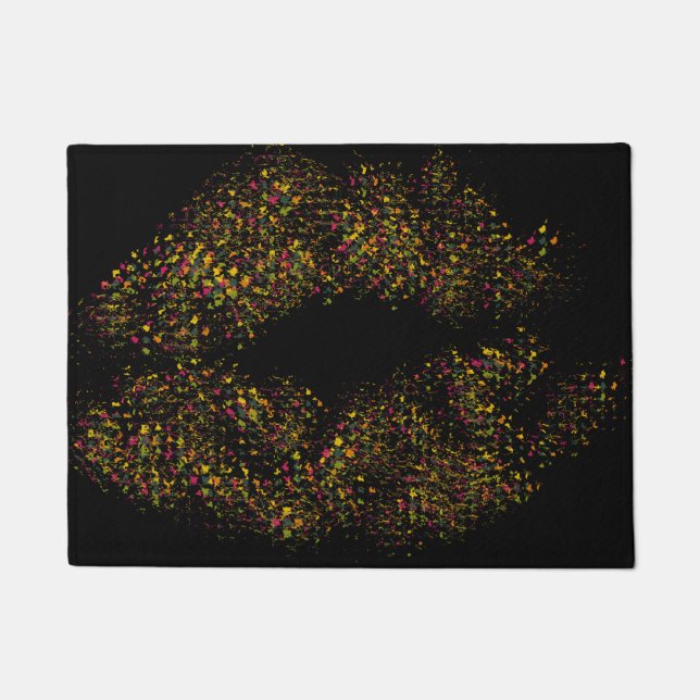 Colourful Stylish Lips Doormat (Front)