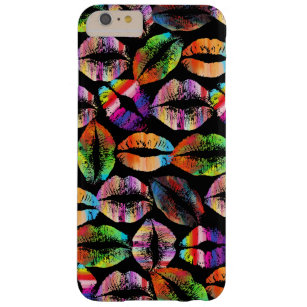 Colourful Stylish Lips Kiss Barely There iPhone 6 Plus Case