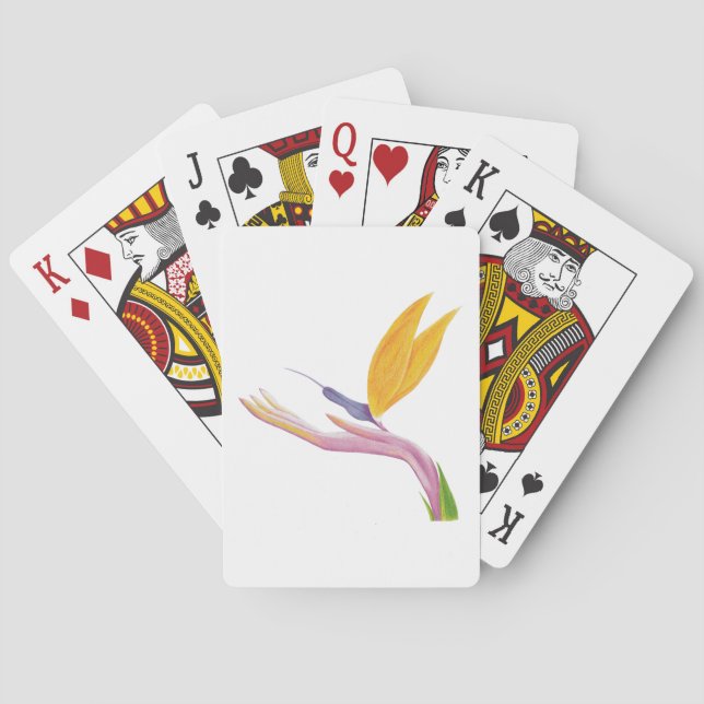 Colourful Stylized Bird of Paradise Playing Cards (Back)