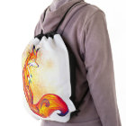 Colourful Stylized Fox Drawstring Backpack