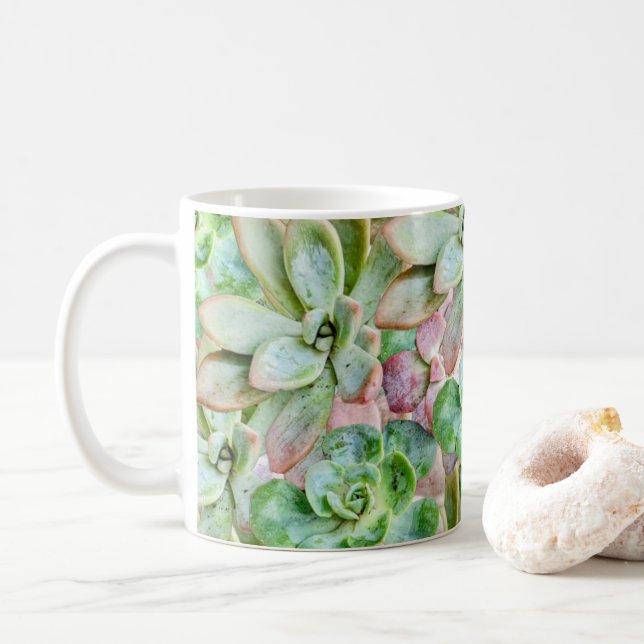 Colourful Succulent    Coffee Mug (With Donut)