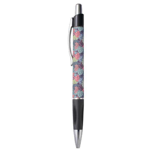 Colourful Succulent Pattern Pen (Top (Vertical))
