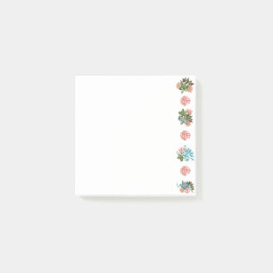 Colourful Succulent Post-It Notes