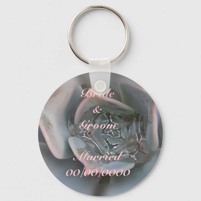 Colourful Succulent Wedding to Customize Keychain (Front)