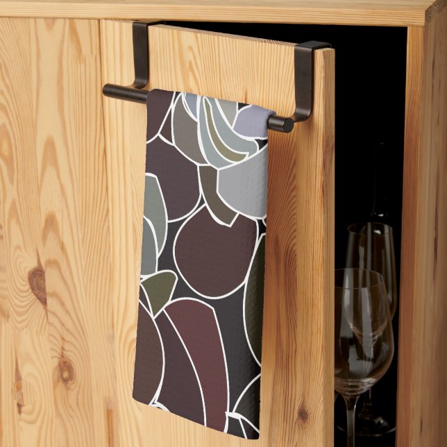 Colourful Succulents Floral  Kitchen Towel (Thirds Fold)