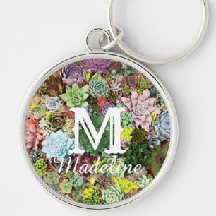 Colourful Succulents Keychain