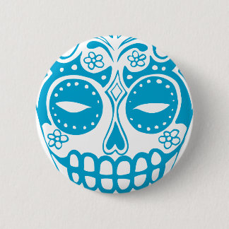 Colourful Sugar Skull 2 Inch Round Button