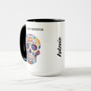 Colourful Sugar Skull Dia de los Muertos Mug