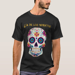 Colourful Sugar Skull Día de los Muertos T-Shirt