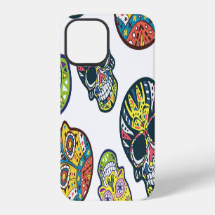 Colourful sugar skull: intricate pattern. iPhone 12 case