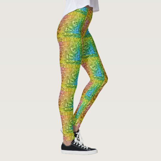 Colourful Sugar Skull Patterned Leggings
