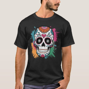 Colourful Sugar Skull - Skull Gifts T-Shirt