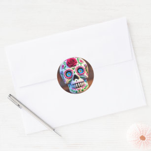 Colourful Sugar Skull Sticker