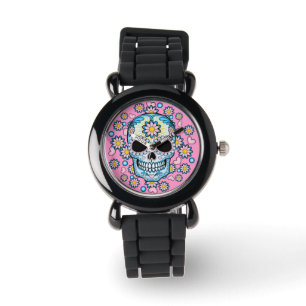 Colourful Sugar Skull Watch