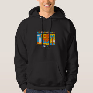 Colourful Summer Beach Icons Old Orchard Beach Mai Hoodie