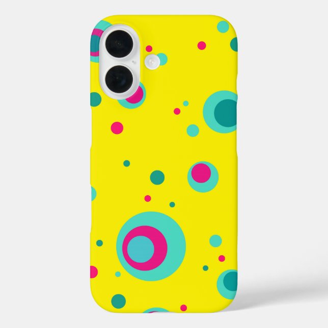 Colourful Summer Bubbles dots Yellow Fresh pattern Case-Mate iPhone Case (Back)