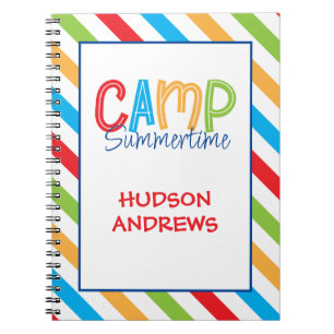 Colourful Summer Camp Personalized Journal Noteboo