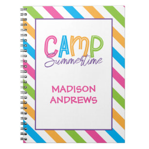 Colourful Summer Camp Personalized Journal Noteboo