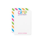 Colourful Summer Camp Personalized Note Cards