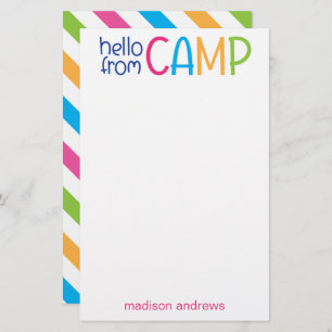 Colourful Summer Camp Personalized Stationery